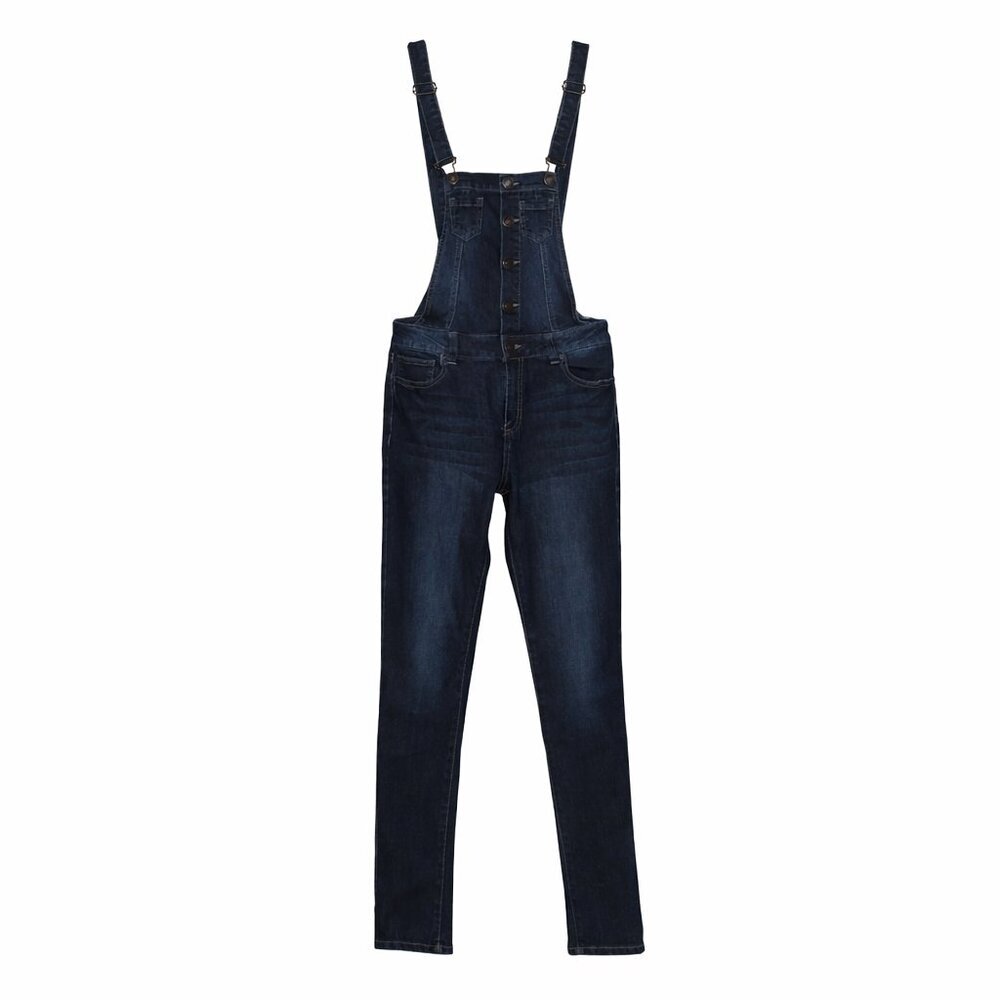 MEGAN DENIM Medium Wash Overalls Size S - Picture 1 of 8